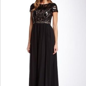 Illusion Bateau Chiffon A-Line Dress